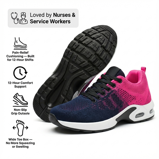 12-Hour Shift Shoes for Heel & Plantar Fasciitis Relief (Unisex)