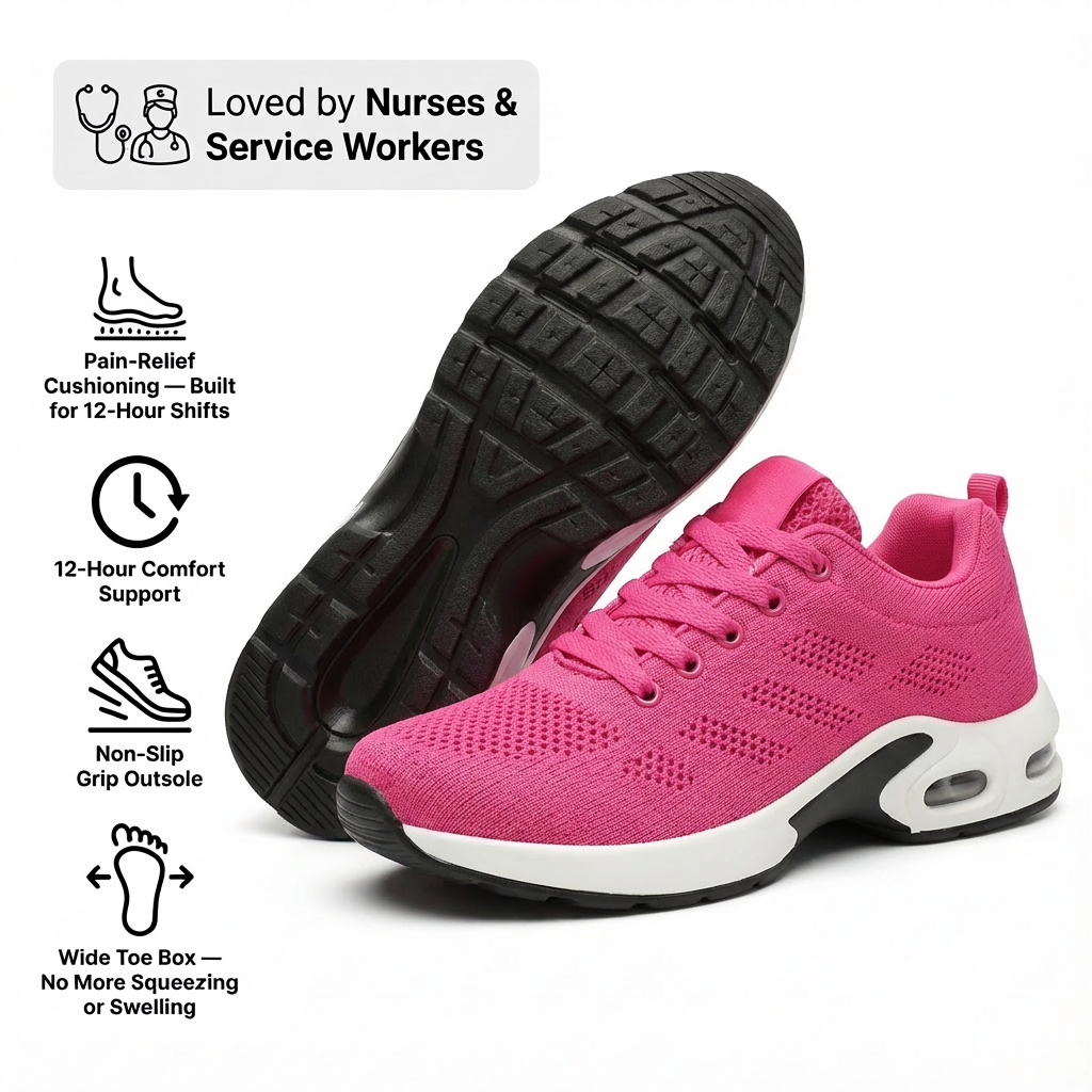 12-Hour Comfort Shoes for Heel & Plantar Fasciitis Relief (Unisex) (BOGO)