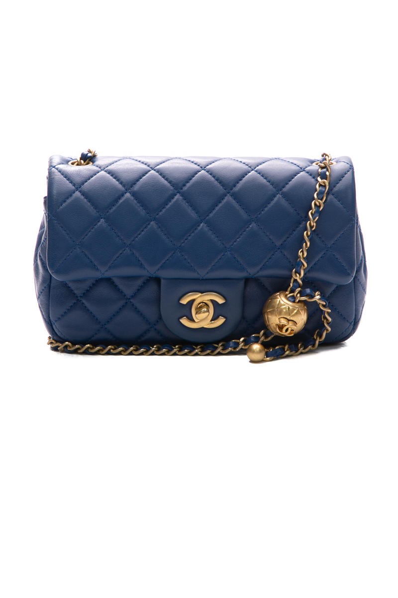 Pearl Crush Rectangular Mini Flap Bag