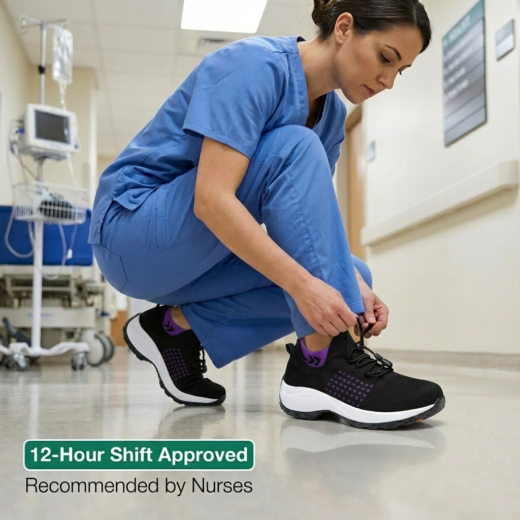 12-Hour Comfort Shoes for Heel & Plantar Fasciitis Relief (BOGO)